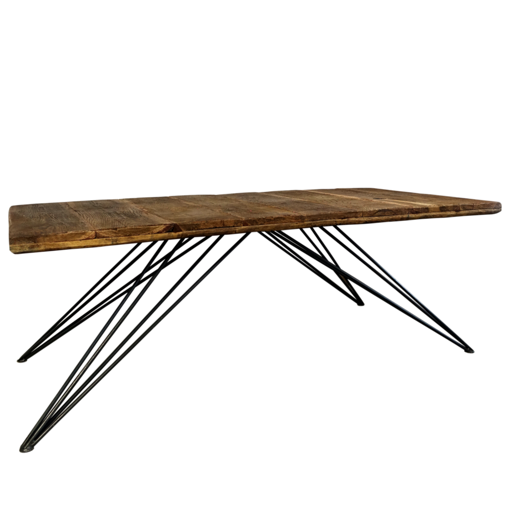Oak and metal table – 2