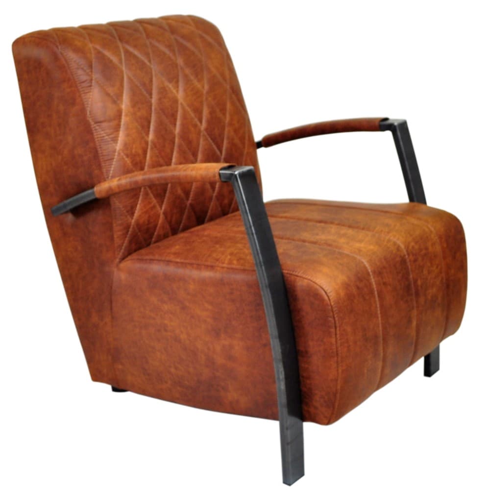 MANHATTAN armchair, leather upholstery