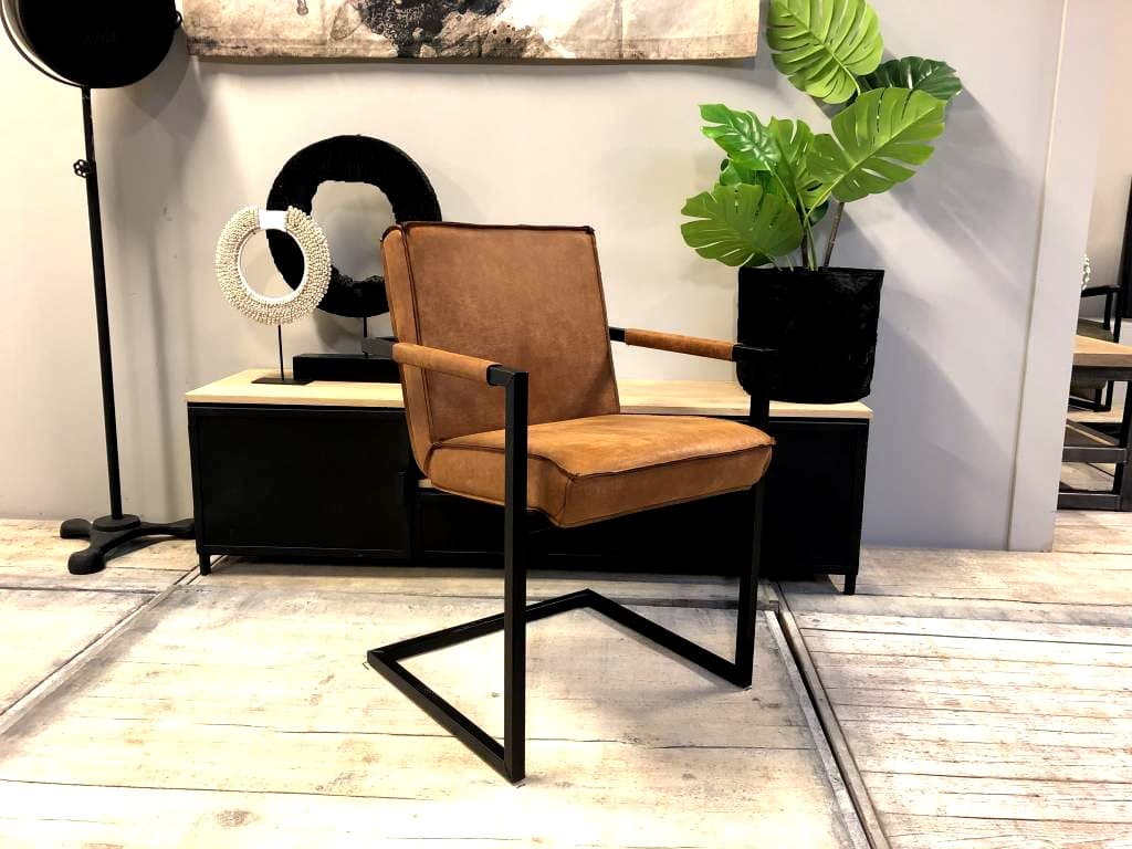 TEXAS chair, leather upholstery