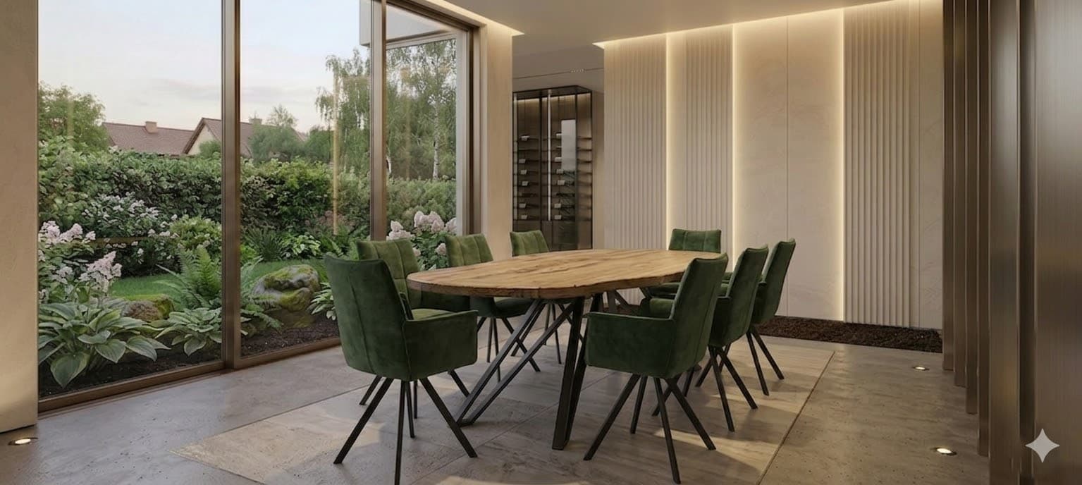 Foto van Stół dębowy organiczny kształt 320