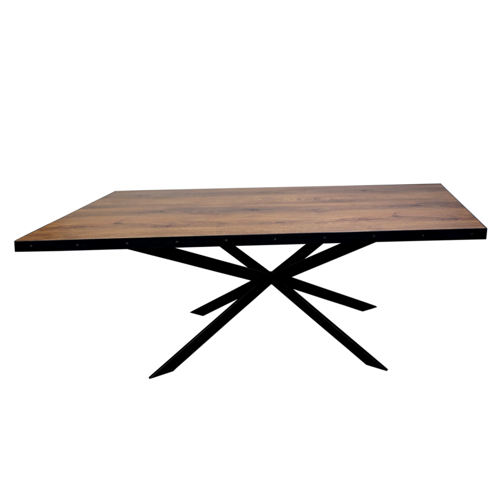 Ultra-hard HDF table with metal edge no. 194