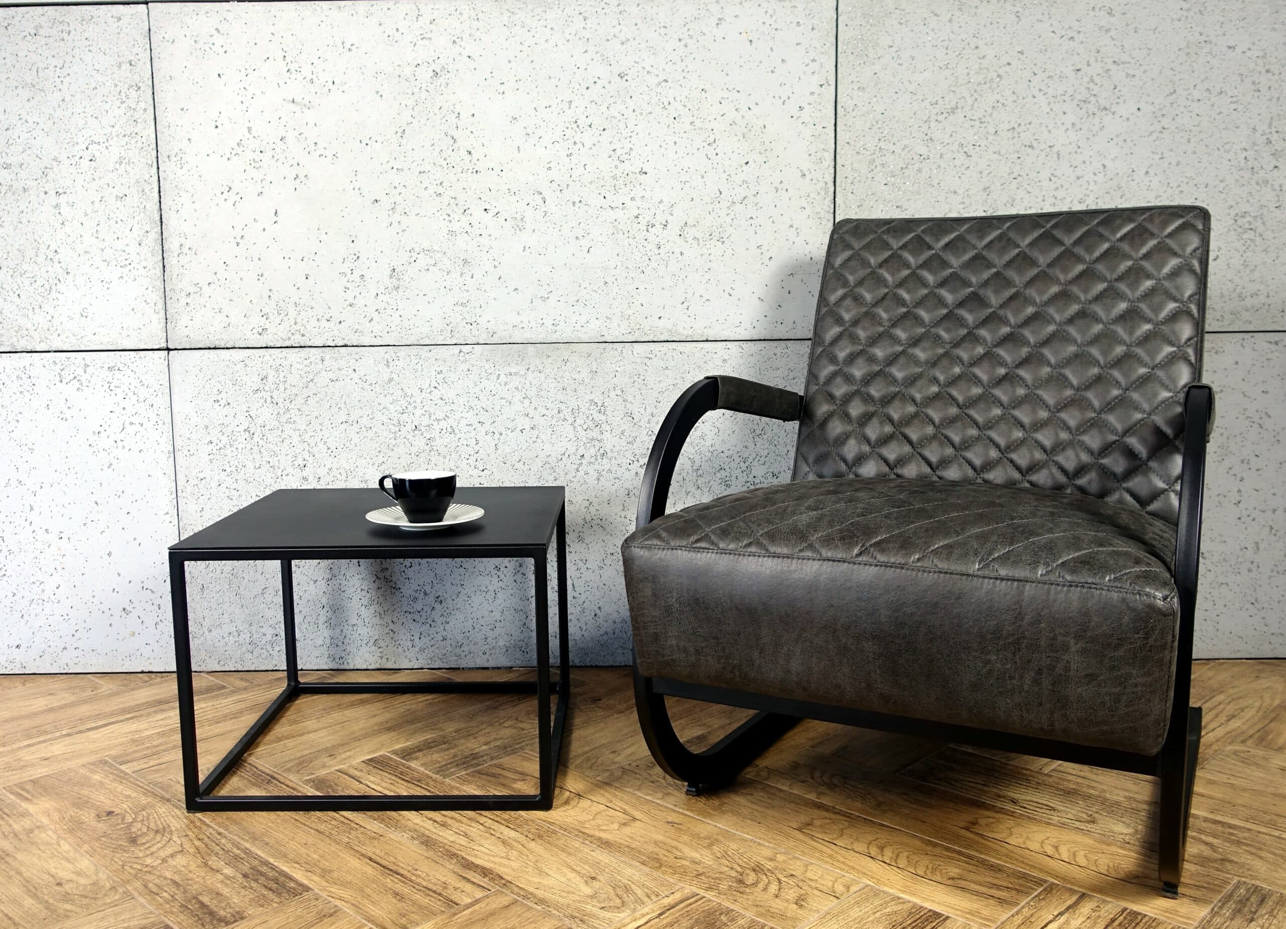 OLGA armchair, leather upholstery