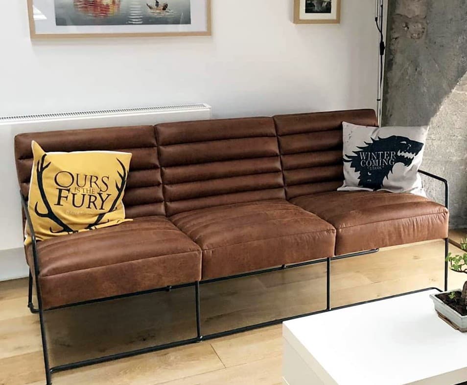 ROGER III sofa, leather upholstery